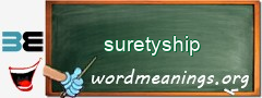 WordMeaning blackboard for suretyship